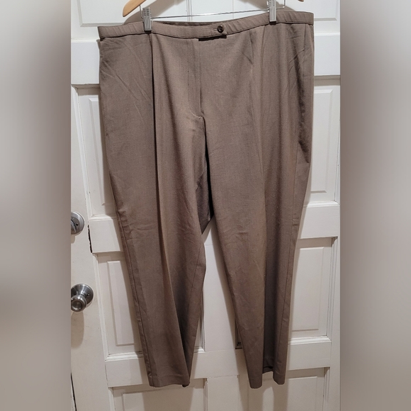 JM Collection Woman Tan Brown Stretch Dress Pants 20WP Plus Size - Picture 1 of 5